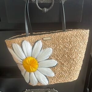 Kate Spade straw handbag with flower